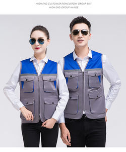 Gilet per fotocamera multifunzionale abbigliamento estivo da uomo gilet da viaggio con tasche Multiple giacca senza maniche - Product Image 3