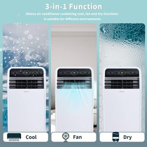 Climatiseur portable Shinco 12000 Btu, mode ventilateur, déshumidificateur, pour usage domestique - Product Image 4