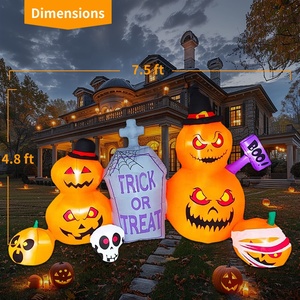 Décorations gonflables extérieures de yard de citrouille de fantôme d'<span class=keywords><strong>halloween</strong></span> allumant les inflatables décoratifs de vacances bon marché gonflables - Product Image 6
