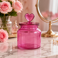 Vente en gros d'usine, contenants en verre personnalisés de luxe pour la Saint-Valentin, pots à bougies pour la fabrication de bougies, décoration de la maison