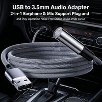 Câble de Carte Son Externe 2-en-1 pour Écouteurs et Microphone, Répartiteur Audio Tressé en Nylon pour PS4, Casques, Haut-parleurs, Jeux et Appels Vocaux