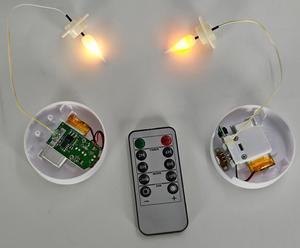 Vela LED realista con mecha, recargable, sin llama, con efecto de llama danzante y control remoto para velas de cera - Product Image 1
