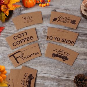 Funda de cartón corrugado biodegradable de doble pared de 12 oz con logo personalizado para vasos de café, vino y bebidas carbonatadas - Product Image 3