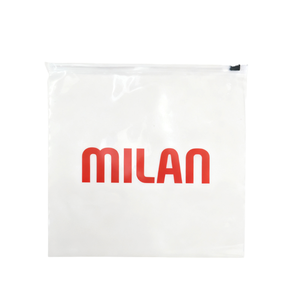 Sac à fermeture éclair givré personnalisé, pochette de rangement transparente en EVA avec impression de logo, sac d'emballage réutilisable et imperméable pour vêtements - Product Image 1