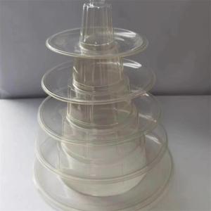 Custom 5-layer Macaron display rack Pastry placement rack dessert tower plastic packaging