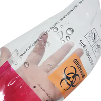 Sac inviolable de poche de cornue de sécurité d'échantillon résistant aux fuites de danger biologique médical pour des établissements de santé