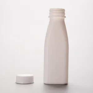 Boş açık 200ml tek kullanımlık HDPE içecek plastik süt yoğurt şişe meyve suyu için vidalı kapak premium plastik şişe