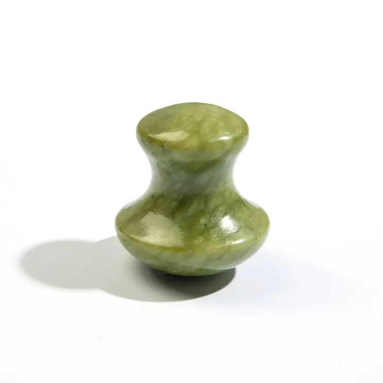 Xiu yan jade green mushroom jade stone scraping massage toolグアシャボードジェイドマッシュルーム