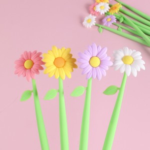 ปากกาเจลรูปดอกเดซี่น่ารัก ดีไซน์สร้างสรรค์ ขนาดเล็ก สีกลาง ทำจากพลาสติกซิลิโคนทนทาน เหมาะสำหรับนักเรียน - Product Image 2