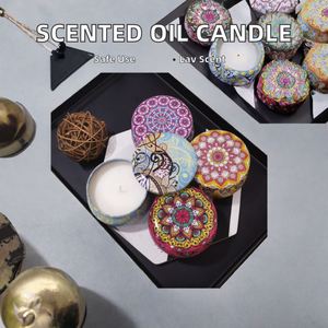Scented Tin Aromatherapy <b>Candles</b> Soy Wax <b>Massage</b> <b>Oil</b> <b>Candles</b> Valentine's Day Thanksgiving Christmas Halloween Wedding - Product Image 2
