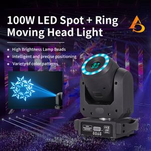 Luz de Cabeza Móvil LED de 100W de Venta Caliente con Anillo DMX 3 en 1, Luz de Cabeza Móvil Pequeña - Product Image 2