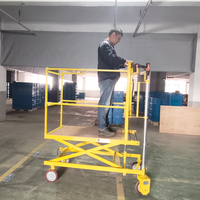 Nouvelle plateforme élévatrice électrique robuste HuaFeng avec option perceuse sans fil, capacité de charge 150 kg, protection IP54, empattement 1300 mm