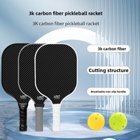 Raquette de pickleball en fibre de carbone 3K, panneau en nid d'abeille en graphite, surface mate, compétition, entraînement, certifiée USAPA