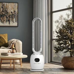 60W AC Motor Bladeless Fan Smart Touch Control 12H Programmable <b>Timer</b> 3 Wind Modes LED Screen Night <b>Light</b> Household Plastic Cars - Product Image 6