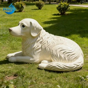 Sculptures d'animaux réalistes de haute qualité, fabriquées à la main, modèles de chiens en résine, statues d'animaux 3D pour la décoration de la maison et des parcs - Product Image 2