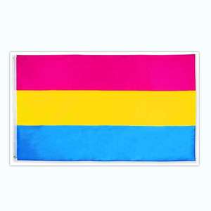 Bandera de Orgullo <span class=keywords><strong>Pansexual</strong></span> LGBT de 3x5 Pies, 100% Poliéster, Económica, con Cabezal de Lona, Doble Costura, Impresión Serigráfica - Product Image 1
