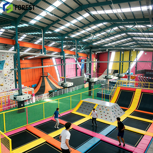 Instalación Profesional de Parques de Trampolines con Estructura de Acero y Acolchado de Seguridad, Centro de Fábrica Modular de Precisión - Product Image 1