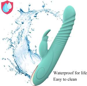 Blu impermeabile elettrico elettrico orecchie di coniglio vibratore per le donne 8 potenti modalità silenziose di oggi giocattoli e giochi per adulti popolari - Product Image 4