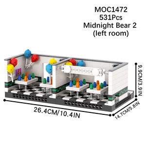 MOC1471-1475 Horror FNAF 2, Maqueta Arquitectónica de la Escena del Baño y Almacén del Escenario de Oficina, Bloques de Construcción Coleccionables, Juguetes Educativos - Product Image 5