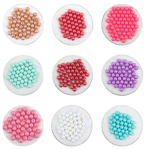 Perles en silicone colorées personnalisées de 15mm, perles de dentition en silicone à mâcher