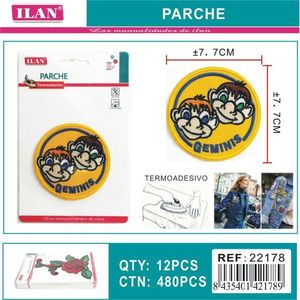 Patch Termoadesiva ILAN Design Cartone Animato Gemelli 7.7cm - Product Image 1
