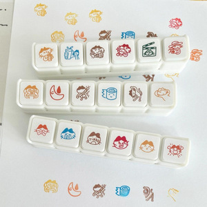 Hàn Quốc Phong Cách Tạp Chí Tem Mới Sáng Tạo Bàn Phím Sáu Liên kết Tài Khoản Mini Tem Và Thẻ Tùy Chỉnh Tem Phim Hoạt Hình Cảm Quang - Product Image 5