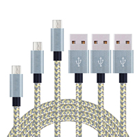 Câble Micro USB pour charge rapide et synchronisation des données, câble de charge tressé en nylon, téléphone portable, tablette, appareils Android, câble durable