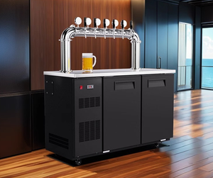 Stainless Steel 2-Door 6-Tap Food Grade Ice-Cooled Built-In <strong>Beer</strong> Keg Refrigerator Dispenser Kegerator <strong>Fridge</strong> Premium Dispensing - Product Image 5