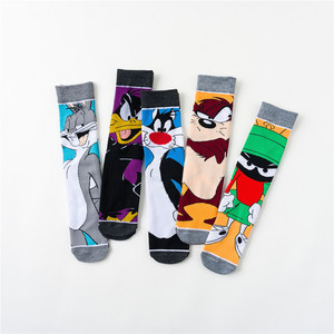 2025 gros lapin haute qualité drôle nouveauté Anime équipage hommes femmes Animal Sublimation Cool dessin animé Tube Comics <span class=keywords><strong>chaussettes</strong></span> - Product Image 1