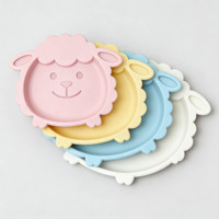 Assiette d'alimentation pour bébé en silicone de qualité alimentaire sans BPA, résistante au lave-vaisselle, personnalisée, antidérapante, avec ventouse, pour enfants