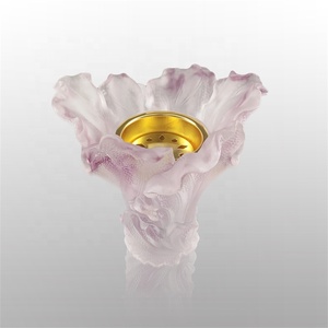 Desain Baru Kerajinan Kristal Buatan Tangan Evaporator Kristal Ungu Vas Kristal Burner - Product Image 3