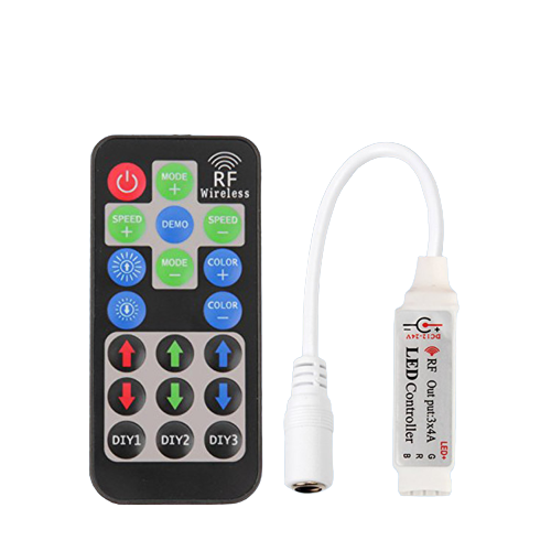 Flexible Light Strip Dc Control Cable Wireless 19 Keys Remote Control Rf Led Dimmer RGB Speed Dimmer 3 Channel 12A Controllers