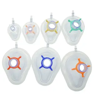 Factory Custom Medical Reusable PVC Transparent Anesthesia Breathing Mask For Adult