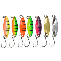 Umpan pancing logam dalam 2.0g bentuk daun Dedalu umpan sendok logam dalam stok untuk memancing perahu Trout Bass makarel