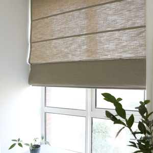 Innermor Solid Faux tenda di lino romano tenda Per soggiorno metà Blackout romano tende a rullo per finestra Della Cucina Su Misura - Product Image 3