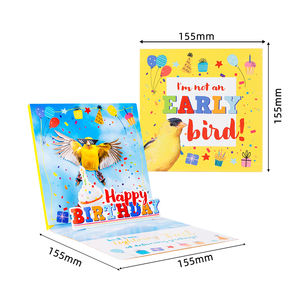 Tarjeta de Felicitación Musical Vibrante 3D Winpsheng 90 con Diseño de Pájaro Oscilante, Papel Blanco como la Nieve, Corte Láser, Barnizado Mate - Product Image 6