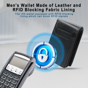 OEM Custom Pop up Genuine & PU Leather <b>Wallet</b> Business Luxury <b>RFID</b> Blocking Men Card Holder <b>Wallet</b> with Multi Compartment Pocket - Product Image 2