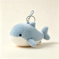Porte-clés en peluche personnalisé en forme d'animal marin, mini jouet en peluche super doux pour sac à dos, cadeau scolaire, OEM ODM