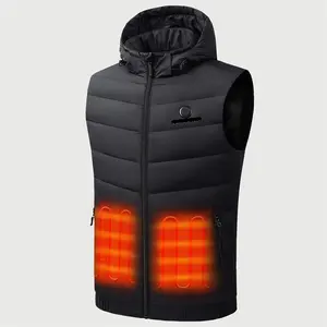 Winter Super Warm Against Extremely Cold Black WInter Waterproof Heated Down Vests