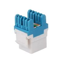 Modulo Jack trapezoidale senza attrezzi Dual Idc di tipo 180 gradi Cat5e Rj45 Utp femmina non schermato