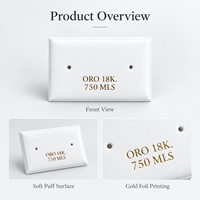 Carte de présentation de bijoux de luxe personnalisée en velours floqué pour boucles d'oreilles et colliers, avec impression de logo