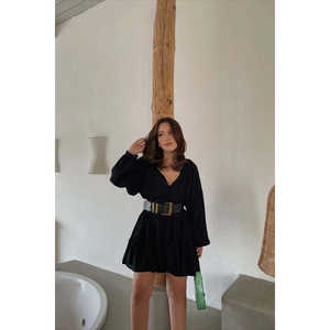 Chemisier imprimé zèbre et léopard pour femme, taille XL, col brodé à la main, nœud frontal avec sequins, logo brodé en dentelle - Product Image 3