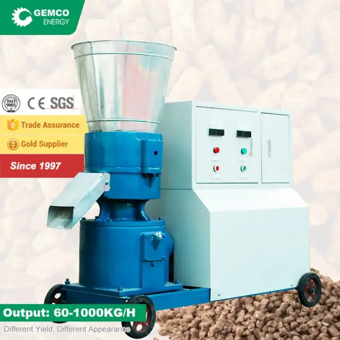 Nhỏ nông thải PELLET máy để làm chất thải trang trại, sậy, lá, chi nhánh, Ngô cuống, rơm, cỏ viên hoàn chỉnh xách tay gỗ