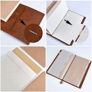 Personalized UK Retro Foil logo PU Leather Bujo <strong>Notebook</strong> <strong>With</strong> <strong>Pen</strong> Holder <strong>and</strong> Binder Clip - Product Image 6