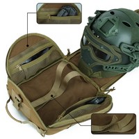 Sac de casque tactique rembourré avec montage MOLLE et couverture rigide porte-casque à dégagement rapide pour casques rapides Mich et Standard