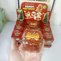 Ensemble de jouets squishy géants de Noël : rennes, bonhommes de neige, biscuits au gingembre, sucres de malt – Boîte cadeau anti-stress et sensorielle
