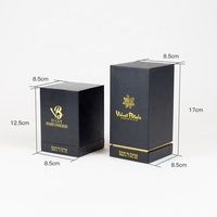 Kotak Hadiah Kosmetik Kertas Kustom 50Ml 100Ml Botol dan Kotak Arab Kosong Hitam Emas Kotak Parfum Mewah Kustom Pria Wanita