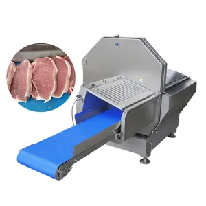 Máquina industrial de corte de bacon e peixe, cortador de carne bovina, bife, carne, osso, costela, frango, carne, picador