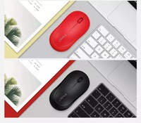 Mouse nirkabel warna-warni Q18 multifungsi, senyap, ergonomis, mini, 2.4ghz