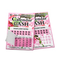 Boletos de Bingo Personalizados con Ventana Única y Tirador, Tarjetas Rasca y Gana de Lotería con Alto Rendimiento